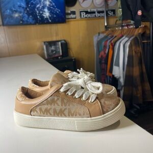 Michael Kors, gold logo kid shoes, size 12 girls